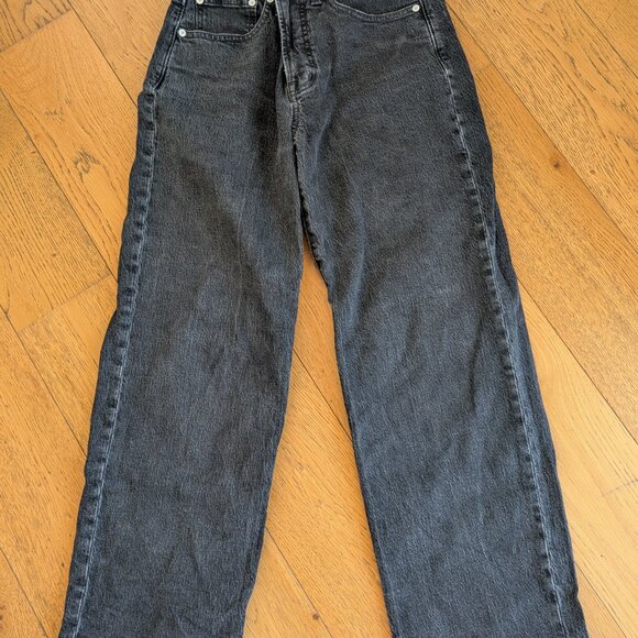 Madewell The Petite Perfect Vintage Wide-Leg Jean in Belmere Wash Black Size 26P - Picture 4 of 8
